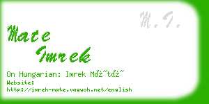 mate imrek business card